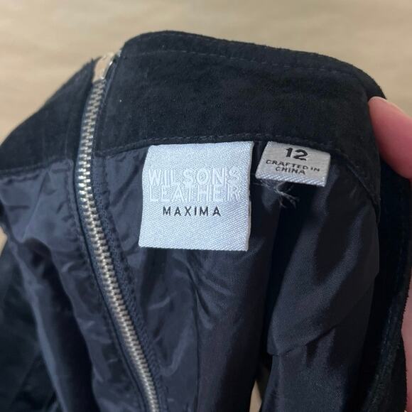 Wilson Leather Maxima Y2K Chain Lace Up Goth Mini Skirt Size 12 - Picture 5 of 6